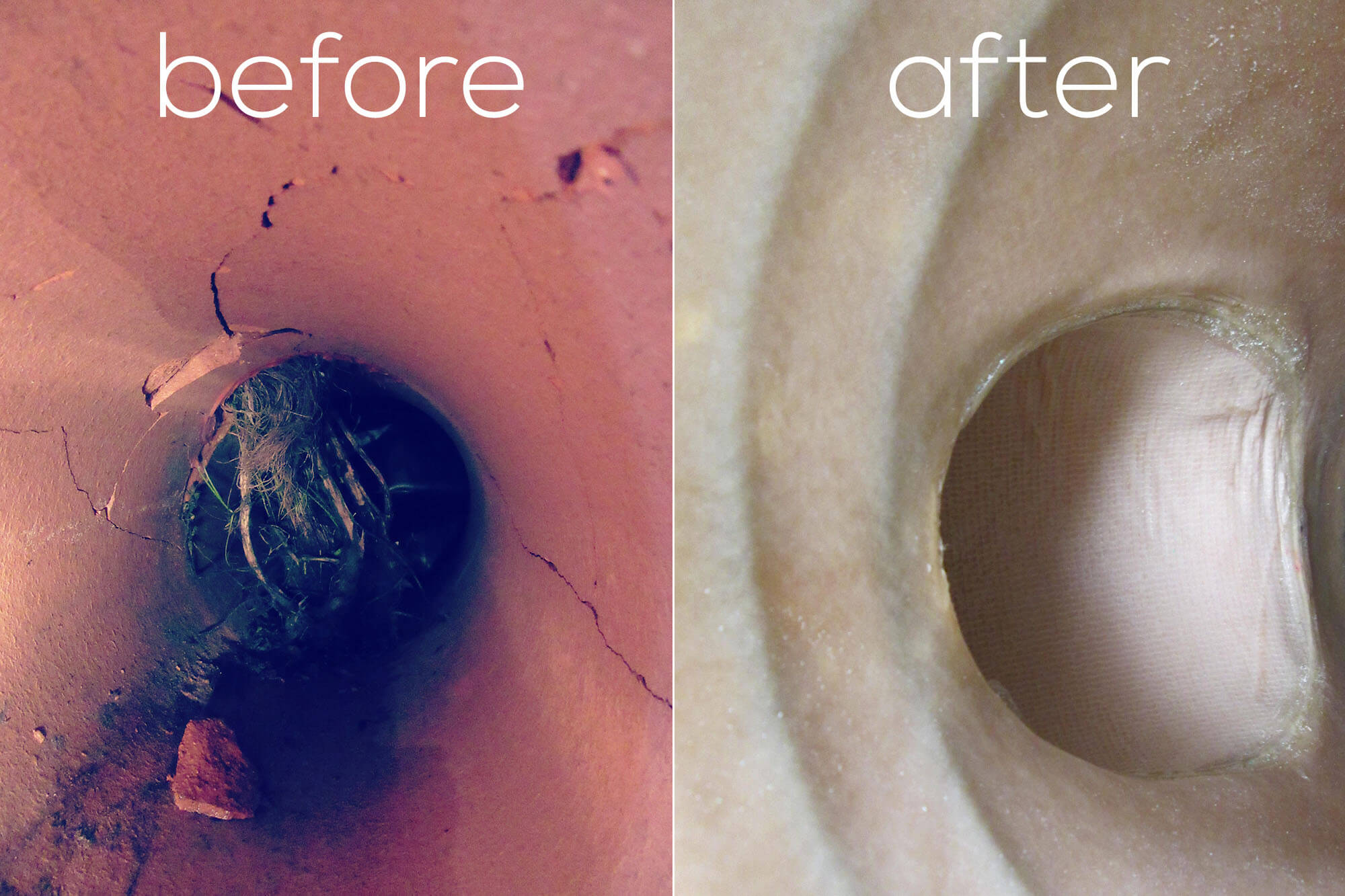 Before and After Innerseal™ Pipe Repair System Installed