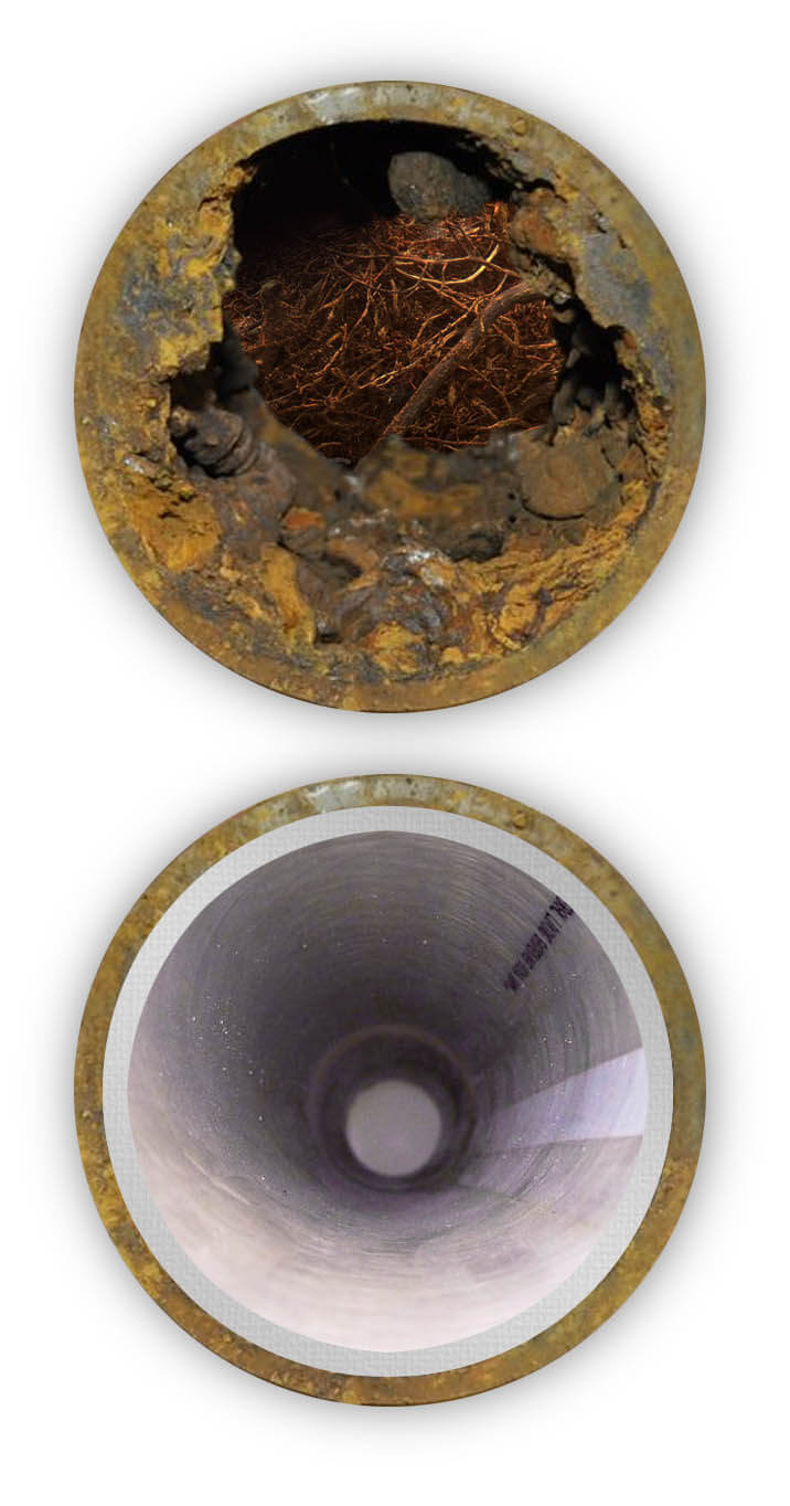 Before and After Pipe Reline